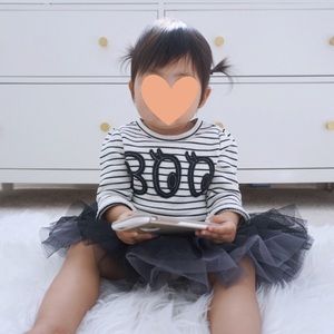BABY GAP First Halloween Tutu Boo Sweater Dress 3-6 months